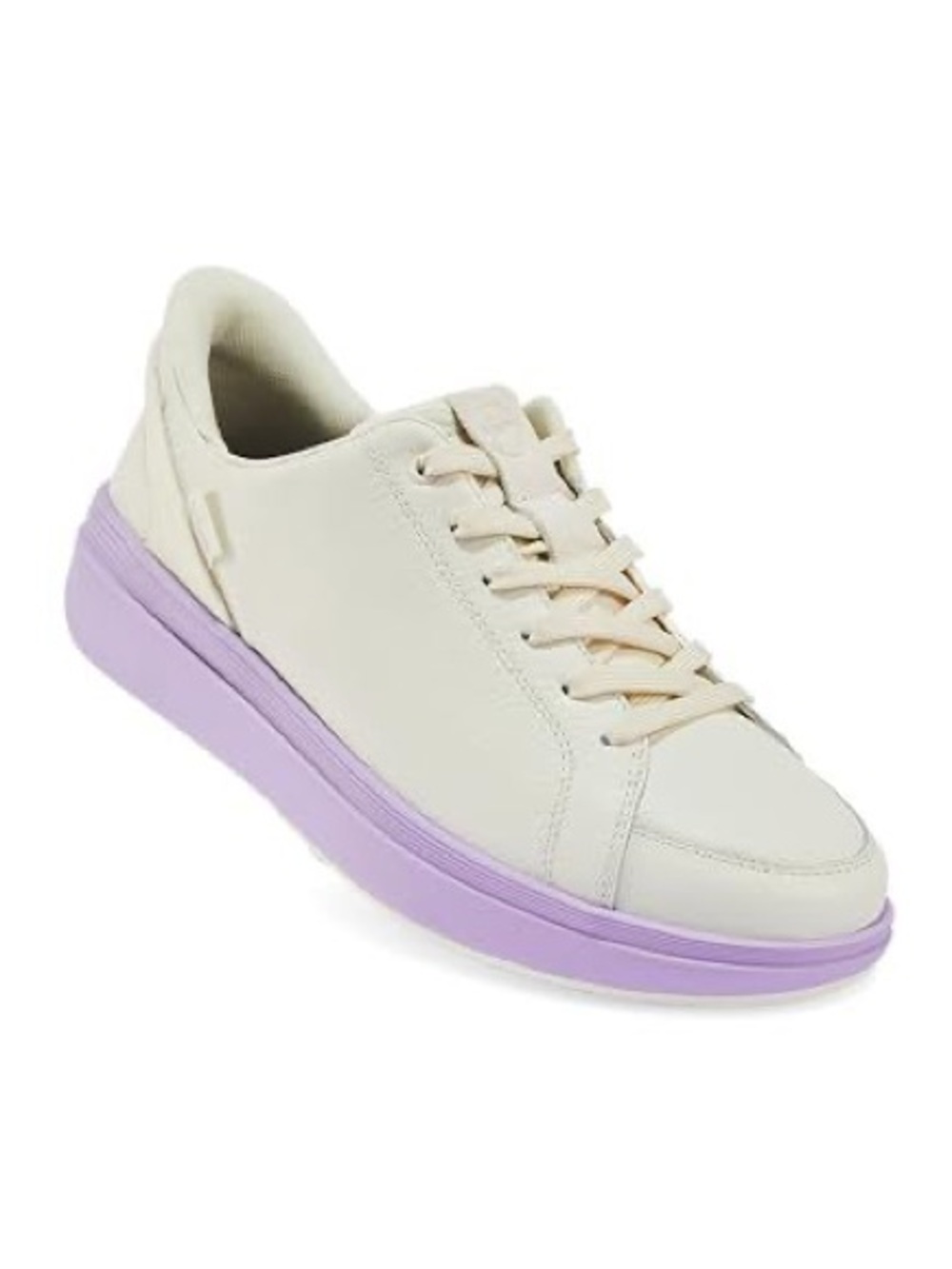 Kizik Cydney Slip On Cream Women's Low-Top Sneaker with Lilac Sole